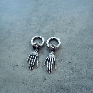 Earweights 6g Dangle Ear weights, Tribal Ear Gauge, Silver Ear Weights, Stretched Ears, Body modification image 5