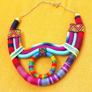 Tribal Necklace Multicolored African Jewelry African Jewelries African Necklace image 4