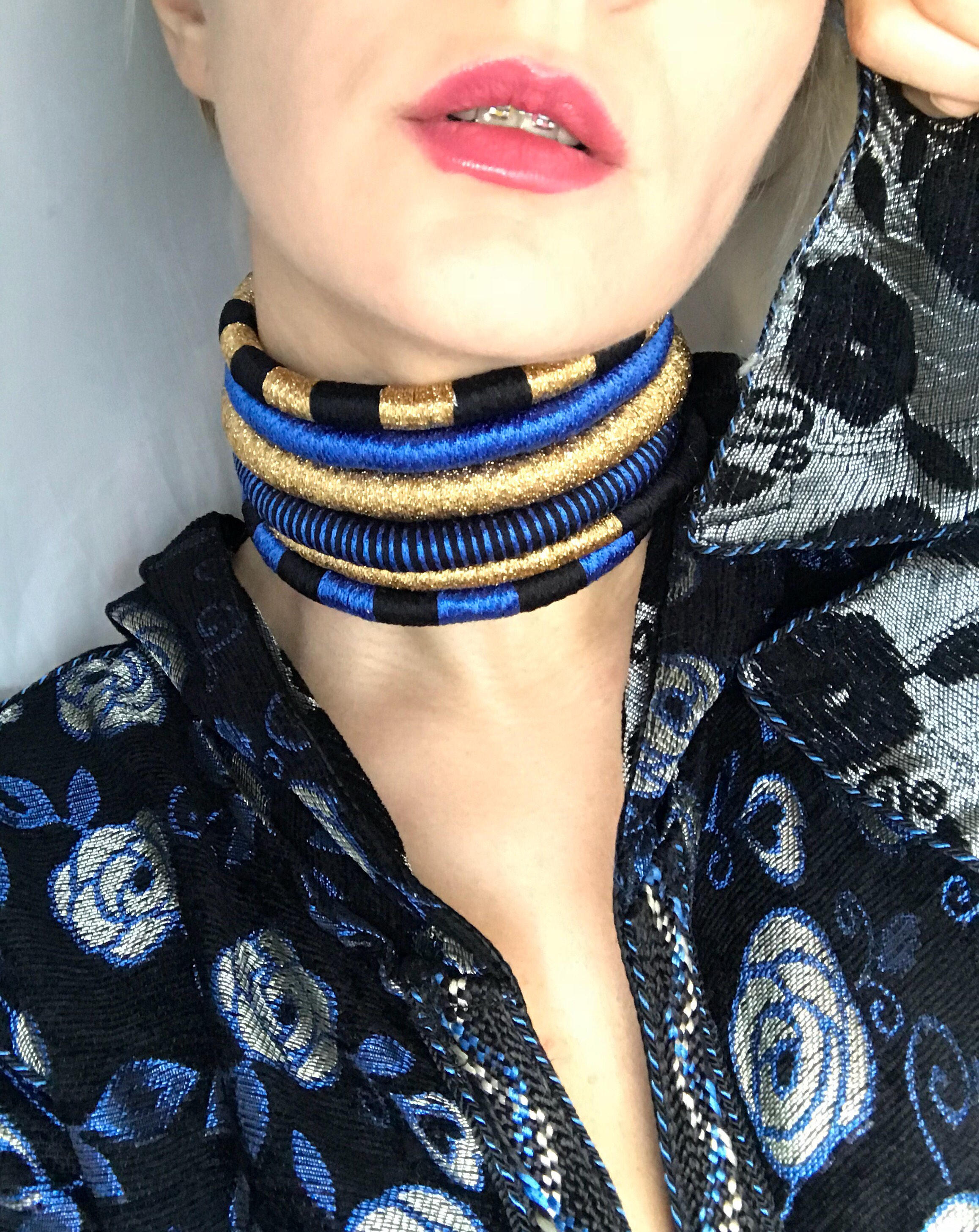 African Choker African Collar Necklace Handmade Jewelry Skinny Etsy