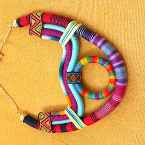 Tribal Necklace Multicolored African Jewelry African Jewelries African Necklace image 5