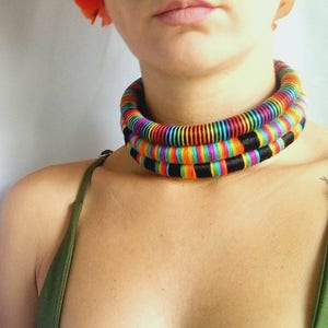 Tribal choker necklace, African choker, Tribal African necklaces image 4