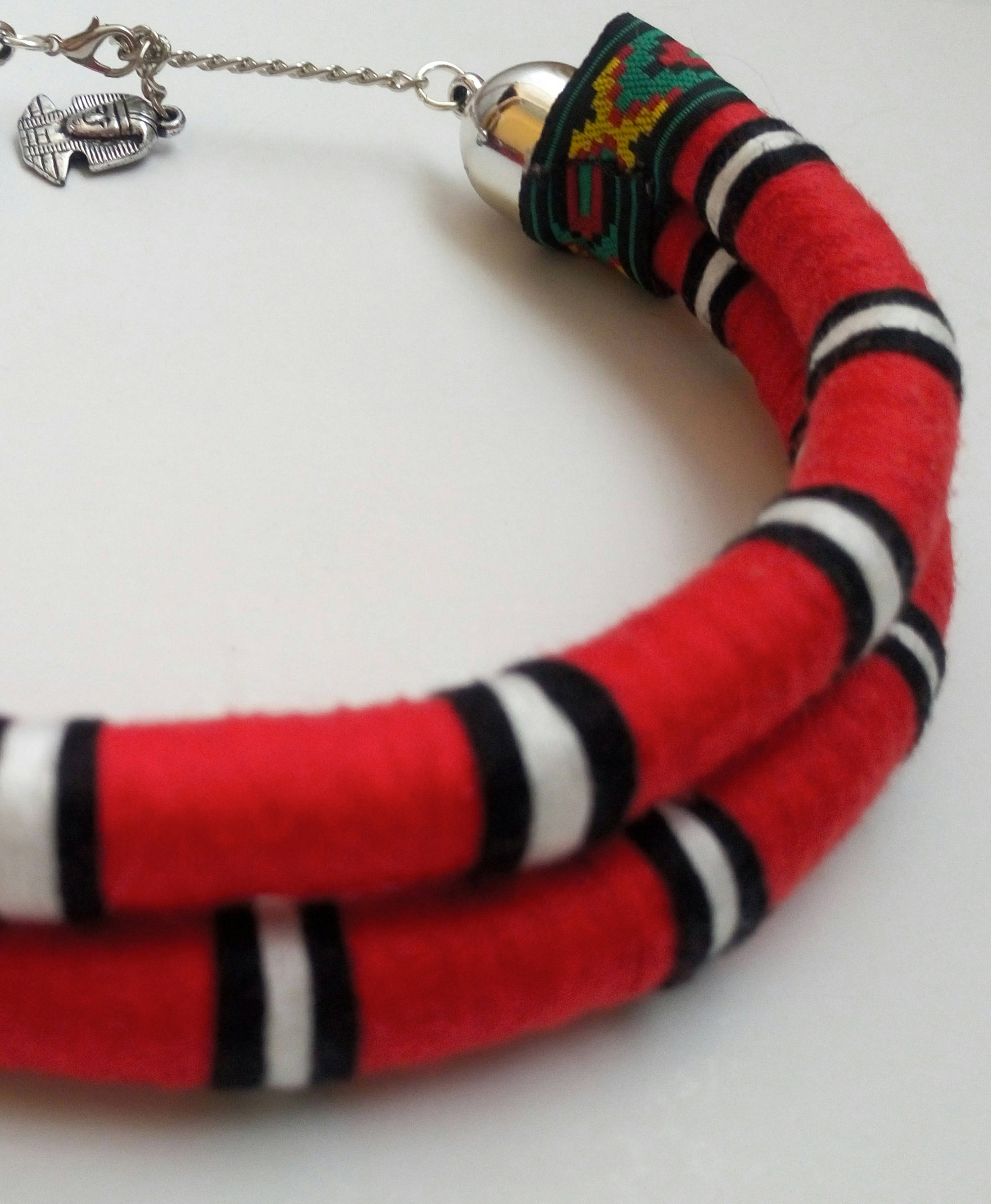 Coral Snake Necklace Etsy