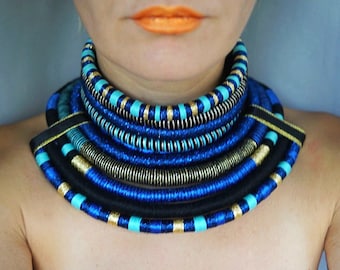 Statement necklace, Tribal Necklace, African Necklaces, Afro Choker, African Necklaces, Ethnic Necklace, African Jewelry for women