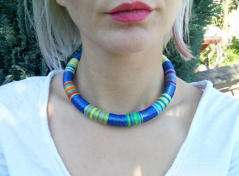 African Jewelry for Her African Necklaces Rope Choker Aztec Necklace African Necklaces African Necklace Modern Choker Tribal Necklace