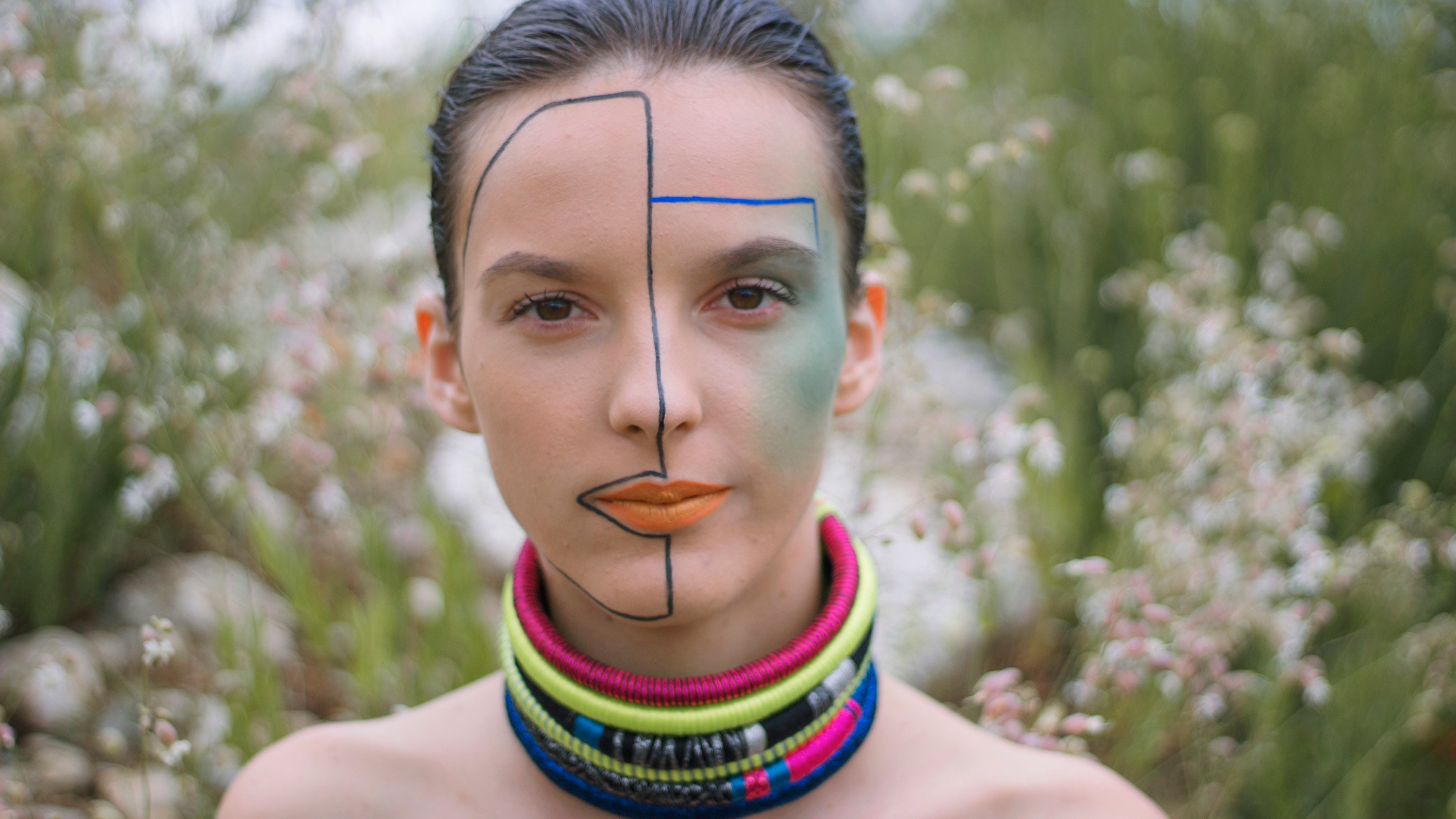 Neon choker thread wrapped necklace layered necklace tribal Etsy