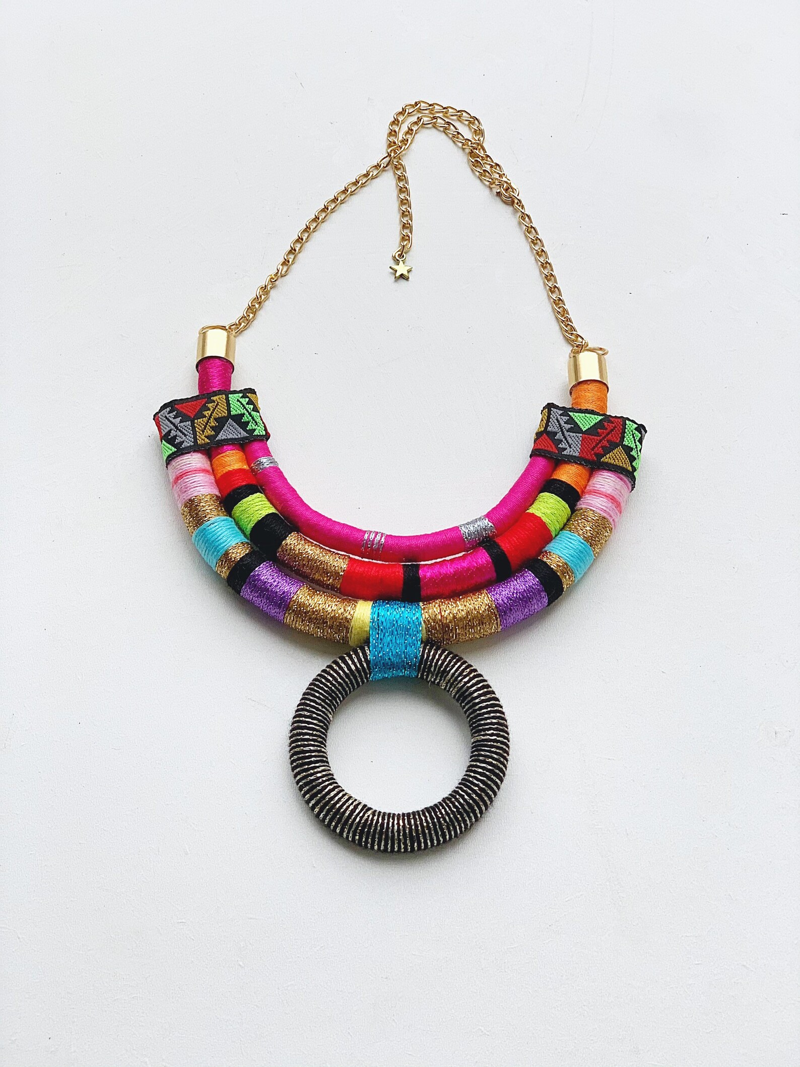 Bib Necklace Statement Necklace Choker Necklace Boho Etsy