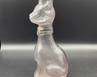 Vintage Glass Cat Bottle - Cambridge - Etsy