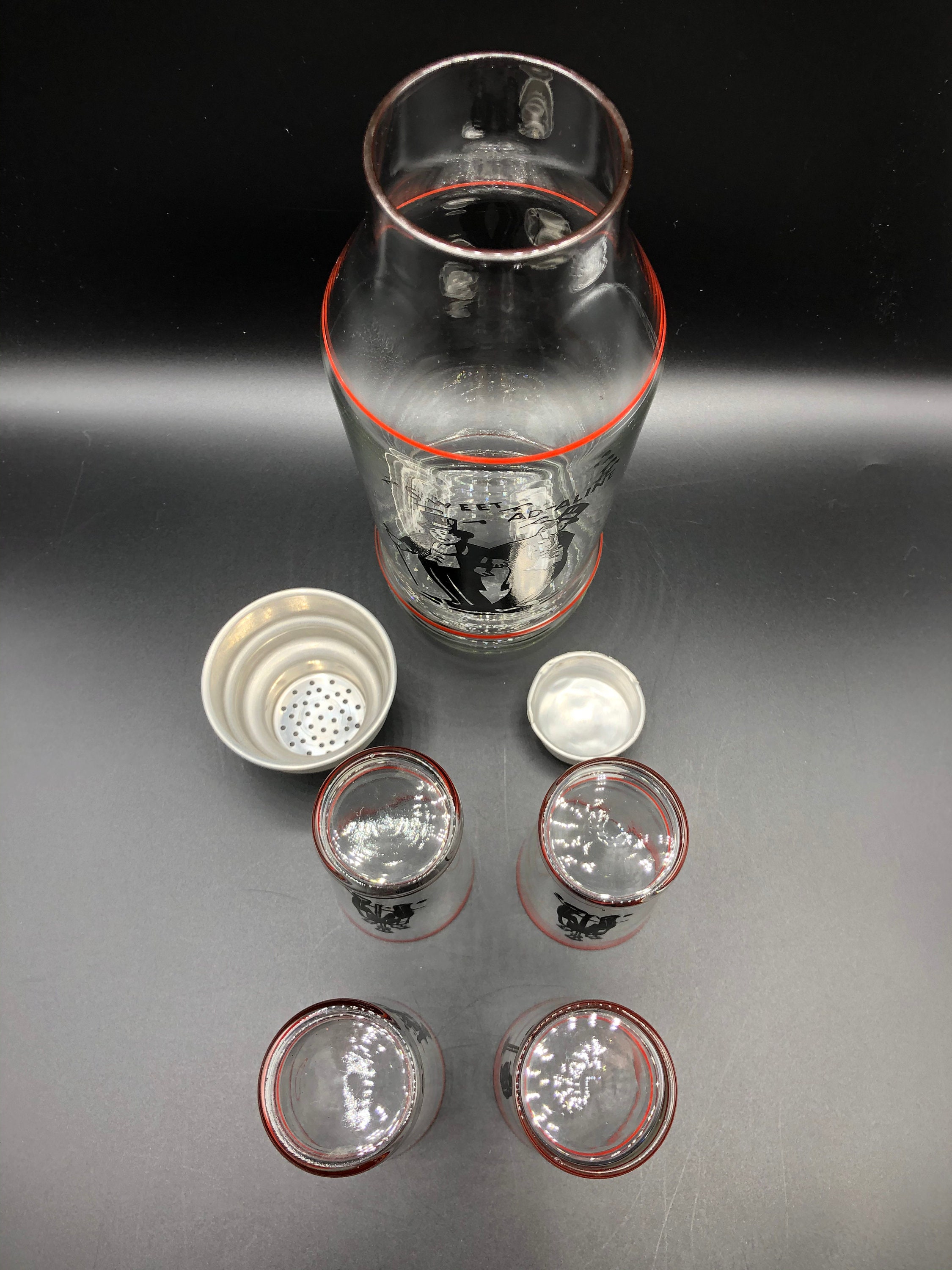 Vintage Cocktail Shaker Set sweet Adeline by Etsy