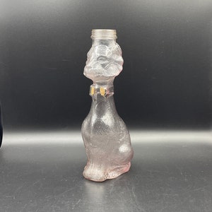 Vintage Glass Cat Bottle - Cambridge