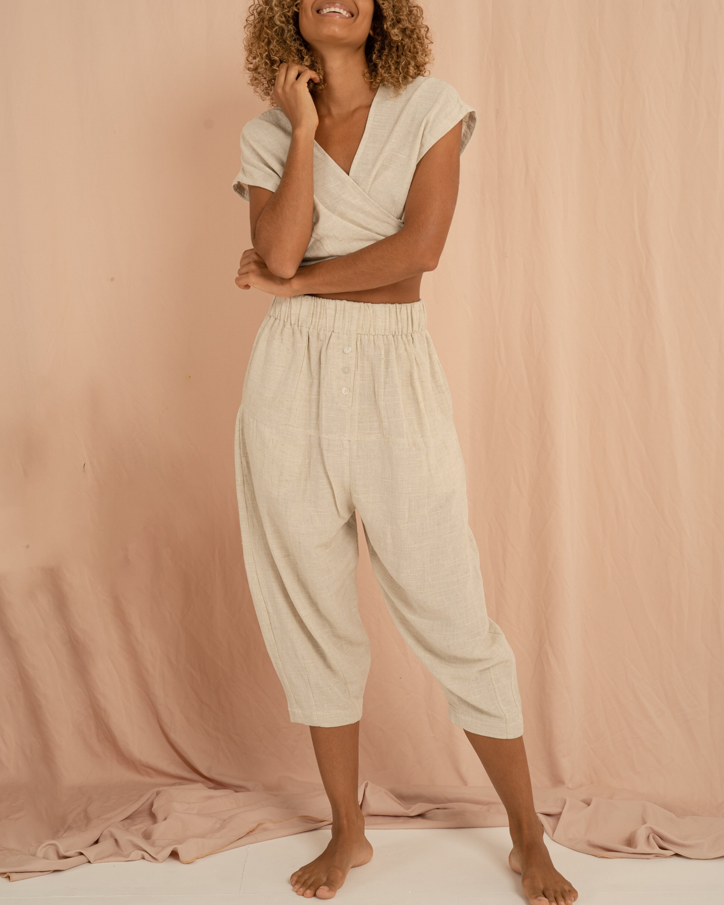 【KIXI】★(UNISEX) Two-button Wrap Pants il_fullxfull.2507135293_1l9c.jpg