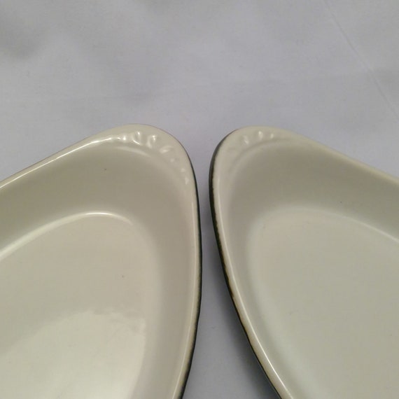Coors Pottery ~ Handled Au Gratin Casserole Pie Pan Baker 2 Pieces ~ M.F