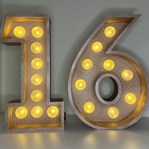 3D Marquee LED Numbers, Letters and Symbols - Etsy