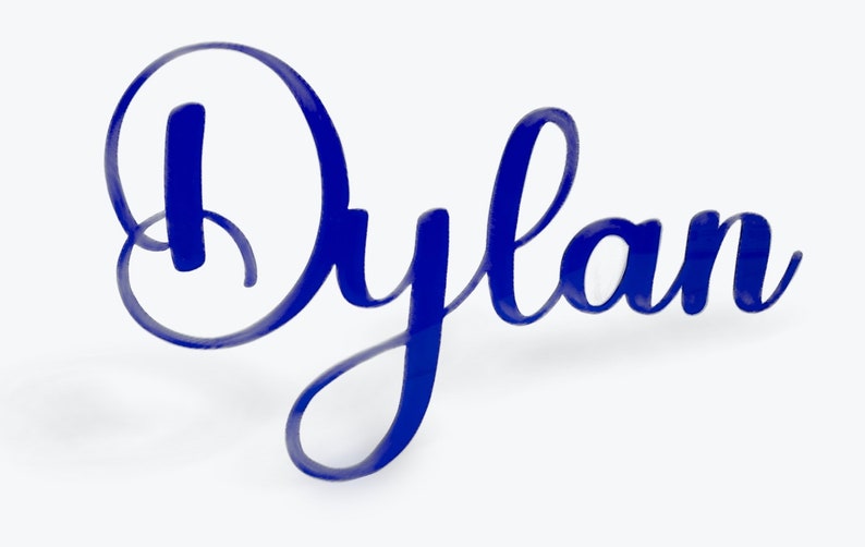 Cursive Acrylic Letters and Numbers With Optional Adhesive Back 1/8” (0 ...