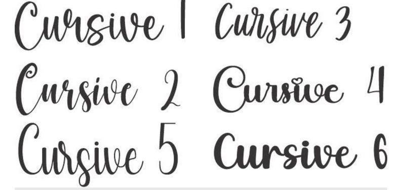 Cursive Text Symbol Cursive Word Art - Acrylic Letters, Numbers and Symbols With Optional ...
