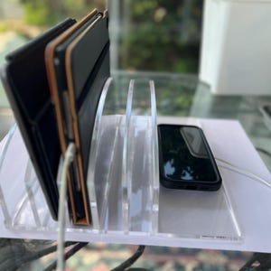 Phone and Tablet Device Charging Station/ Organizer Acrylic