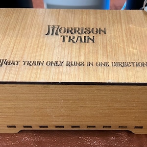 Mexican Train Dominoes Box Solid Wood with Acrylic Hub Personalized