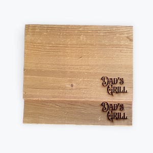 Natural Cedar Wood Grilling Planks Custom Engraved Pack of Two