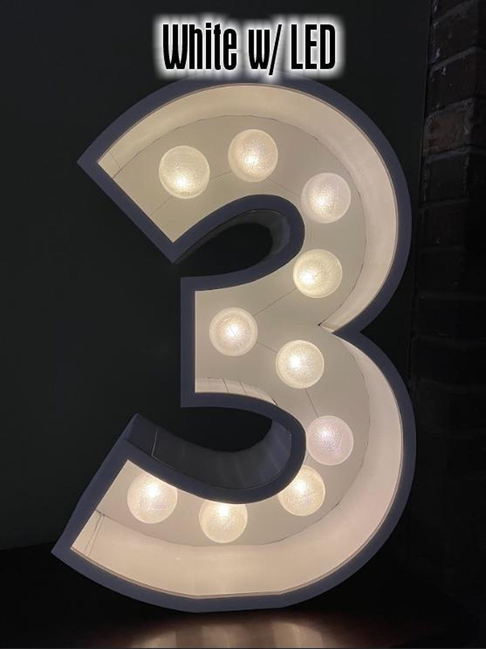3D Marquee LED Numbers, Letters and Symbols - Etsy