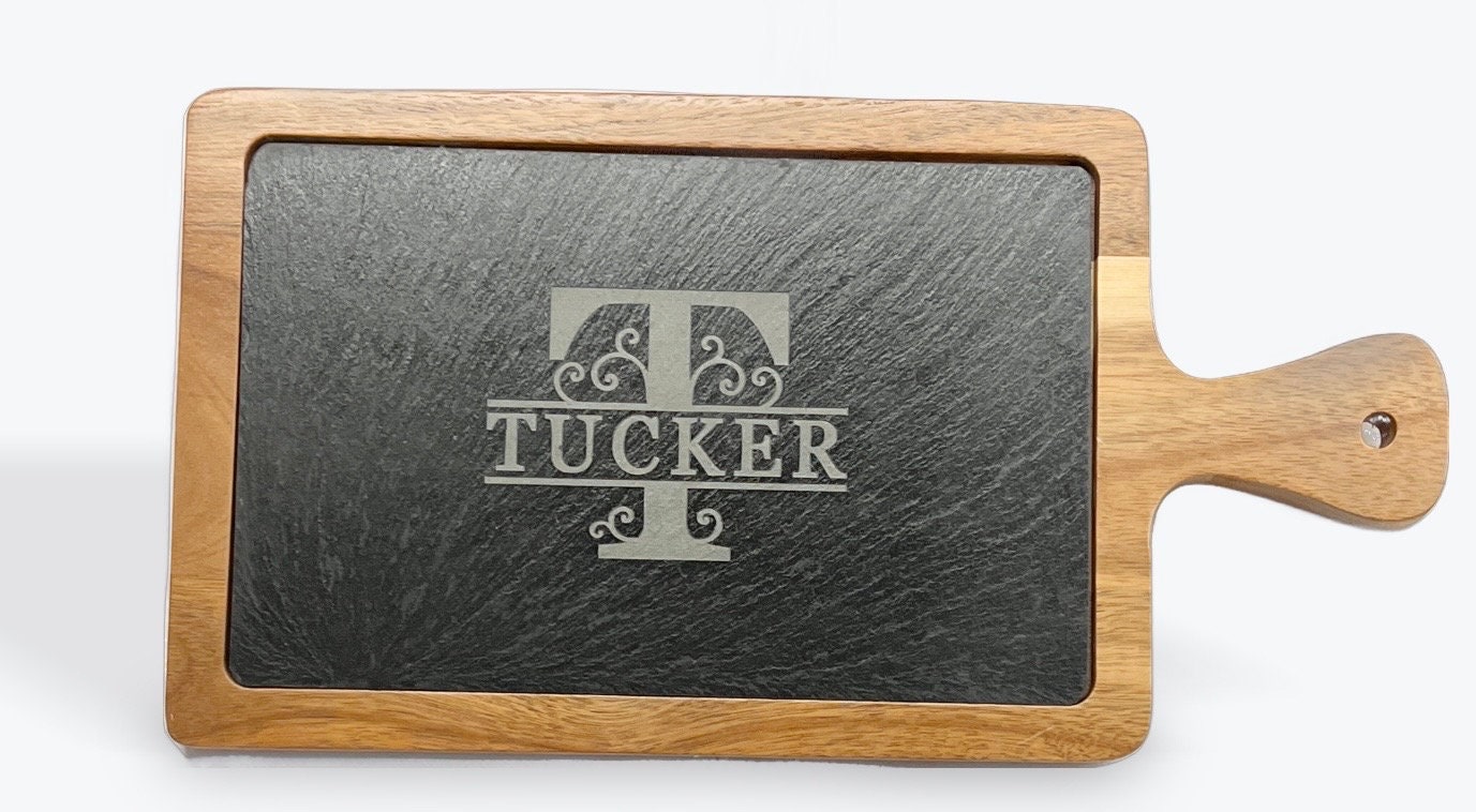 Charcuterie Board Slate and Acacia Wood With Slate Insert Custom ...