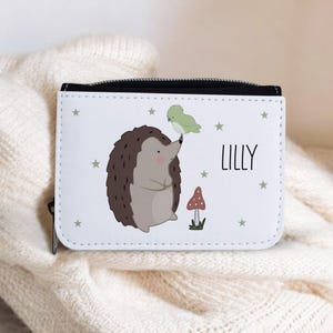 Cartera "Erizo" personalizada, cartera para niños, regalo para cumpleaños, Navidad, colegio