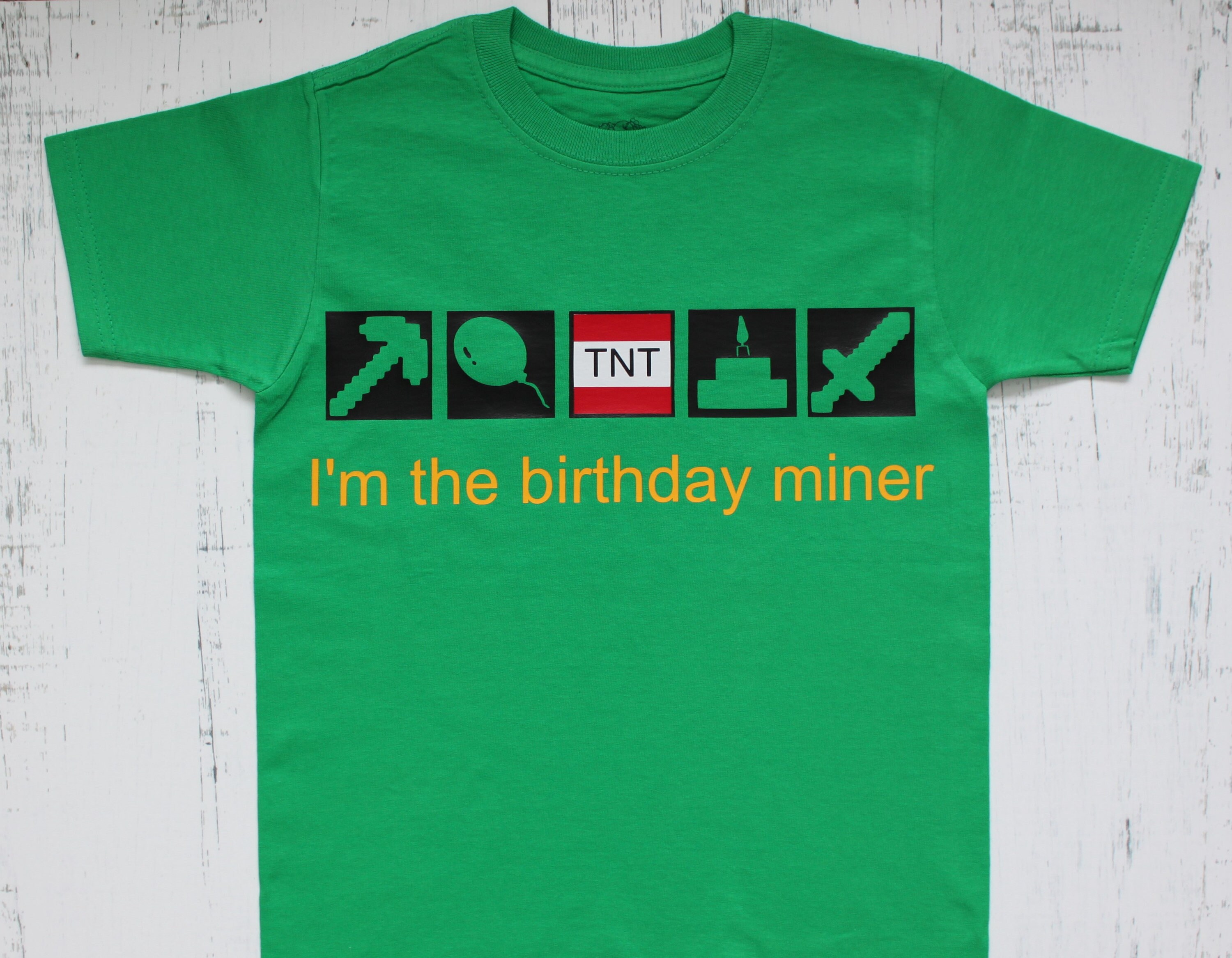 birthday minecraft shirt