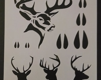 Deer track stencils | Etsy