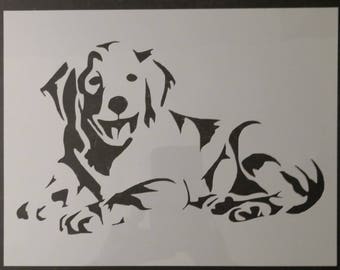 labrador stencil etsy