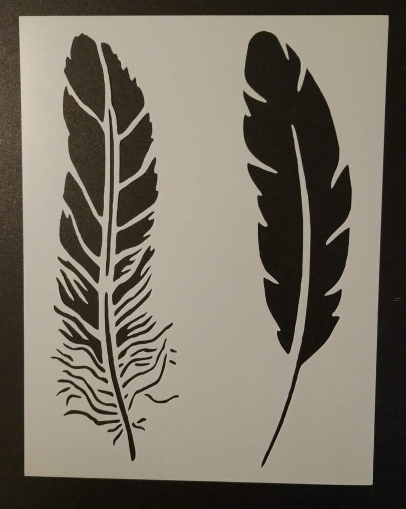 Bird Crow Feather Feathers Custom Stencil FAST FREE SHIPPING | Etsy
