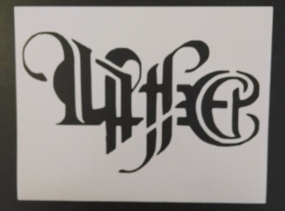 Tribal Tattoo Ambigram Life Death 2 Words Turn It Upside Etsy