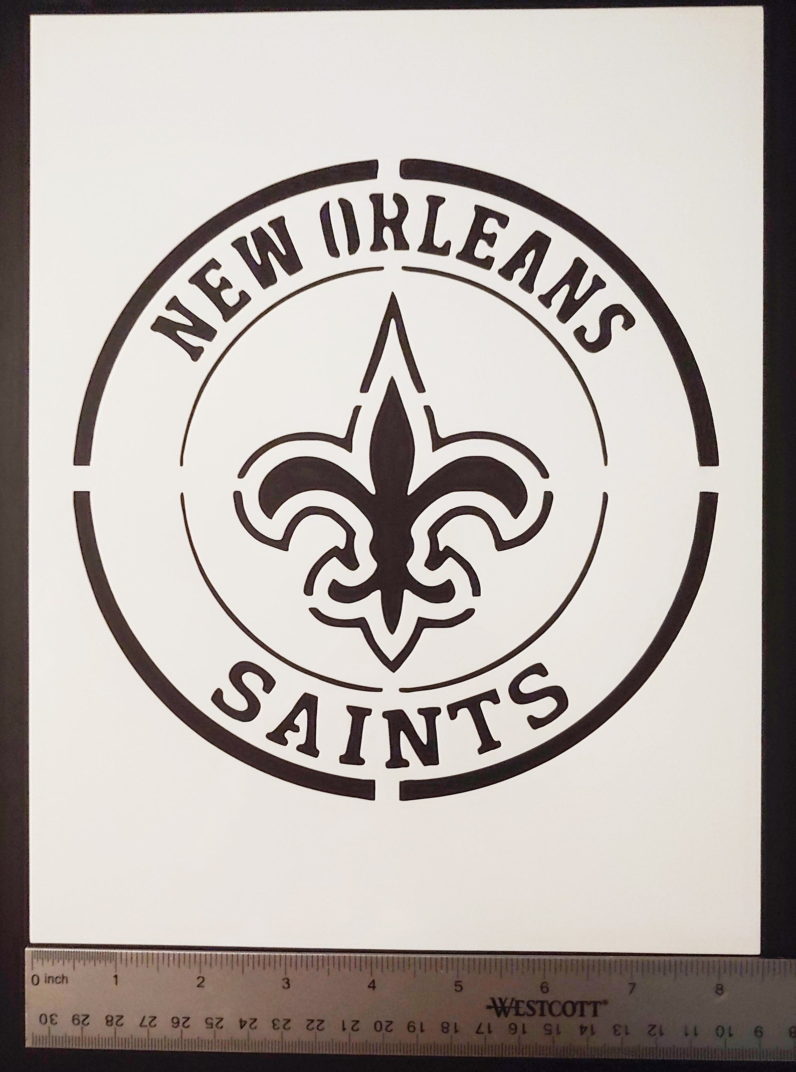 Round New Orleans Saints Football Custom Stencil FAST FREE Etsy round-new-orleans-saints-football-custom-stencil-fast-free-etsy