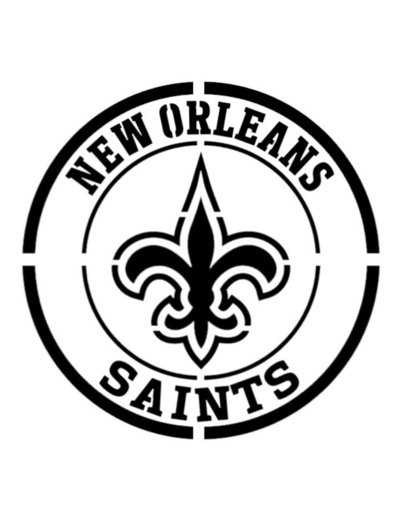 Round New Orleans Saints Football Custom Stencil FAST FREE | Etsy