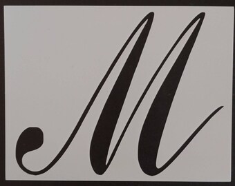 letter m stencil etsy
