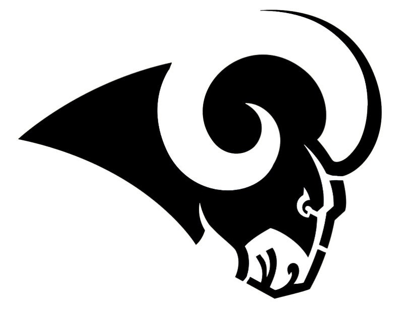 Los LA Angeles St. Louis Rams Football Custom Stencil FAST Etsy