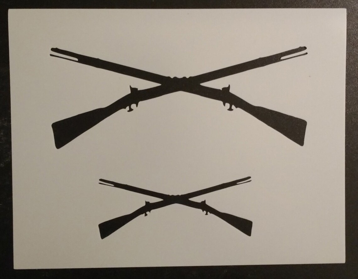 Crossed Rifles Rifle Guns Custom Stencil FAST FREE SHIPPING - Etsy
