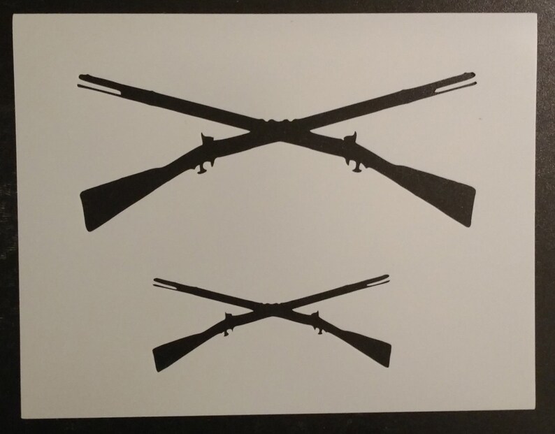 Crossed Rifles Rifle Guns Custom Stencil FAST FREE SHIPPING Etsy