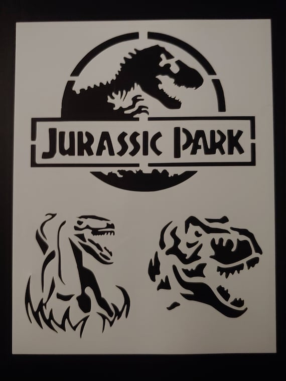 Jurassic Park Dinosaur Raptor Trex Custom Stencil FAST FREE