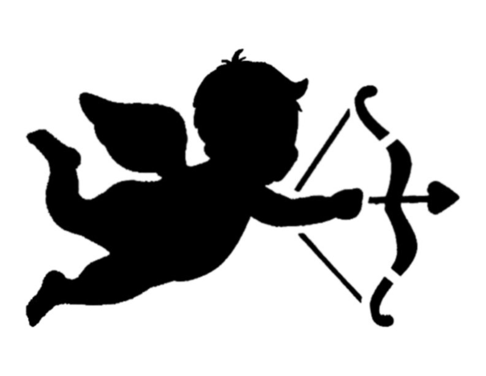 Valentines Day Heart Bow Arrow Baby Cupid Custom Stencil FAST | Etsy
