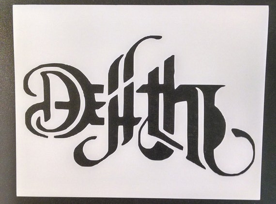 Tribal Tattoo Ambigram Life Death 2 Words Turn It Upside Etsy