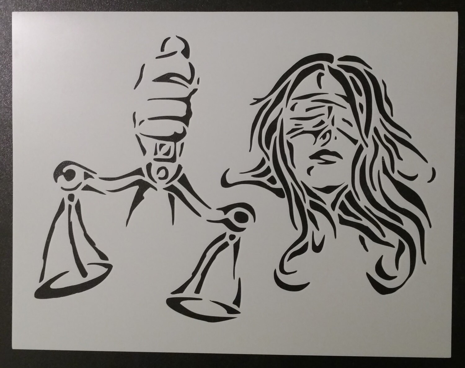 Lady Justice Scales Scale Stencil FAST FREE SHIPPING Etsy