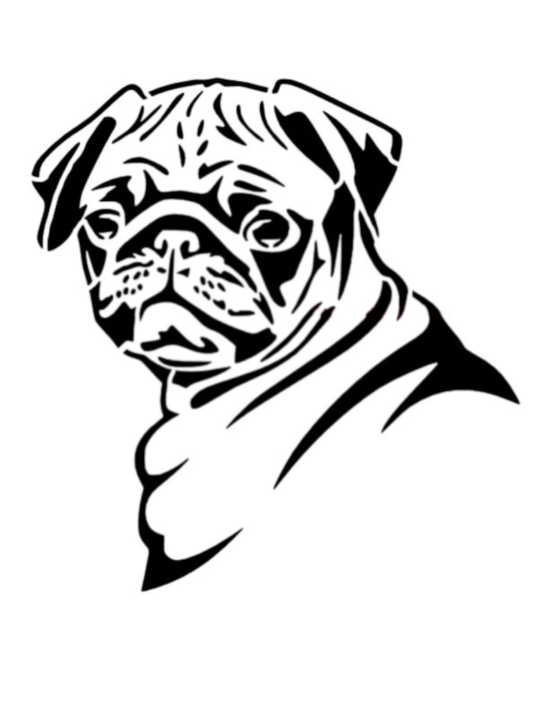 Printable Pug Stencil Printable Word Searches