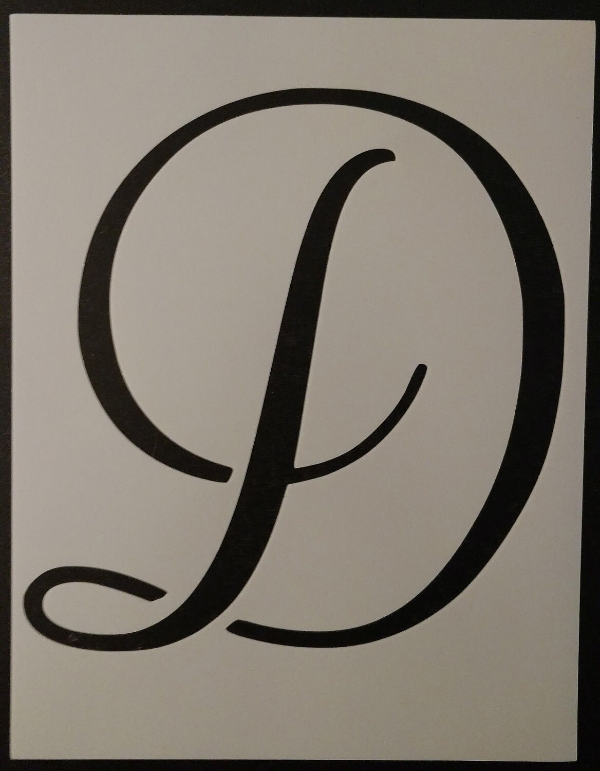 Large Big Script Cursive Letter D Custom Stencil Fast Free Etsy Canada
