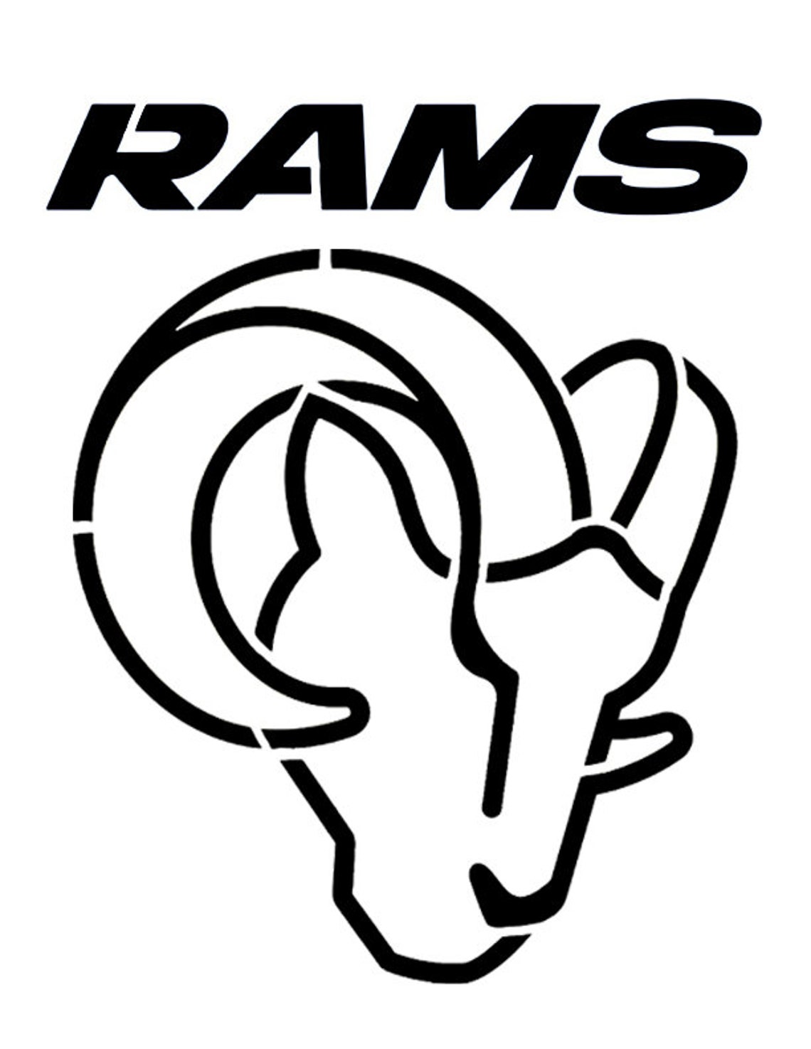 LA Los Angeles Rams Football Custom Stencil FAST Free Etsy LA Los Angeles Rams Football Custom Stencil FAST Free Etsy