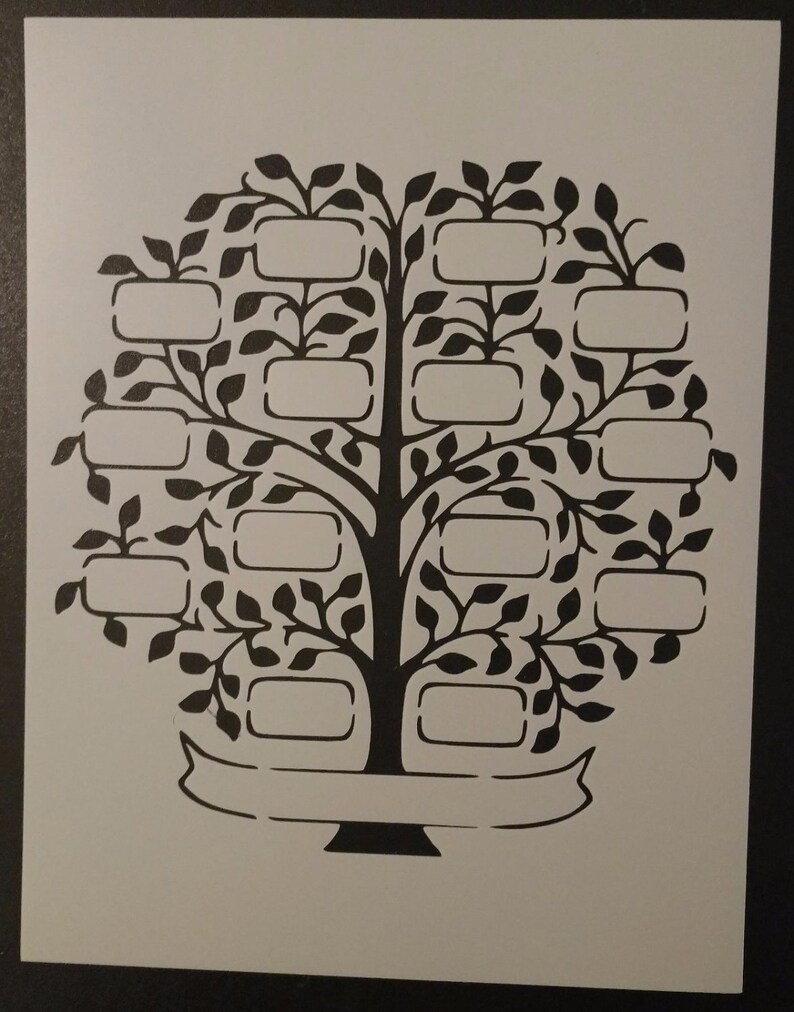 Family Tree Custom Stencil FAST FREE SHIPPING | Etsy