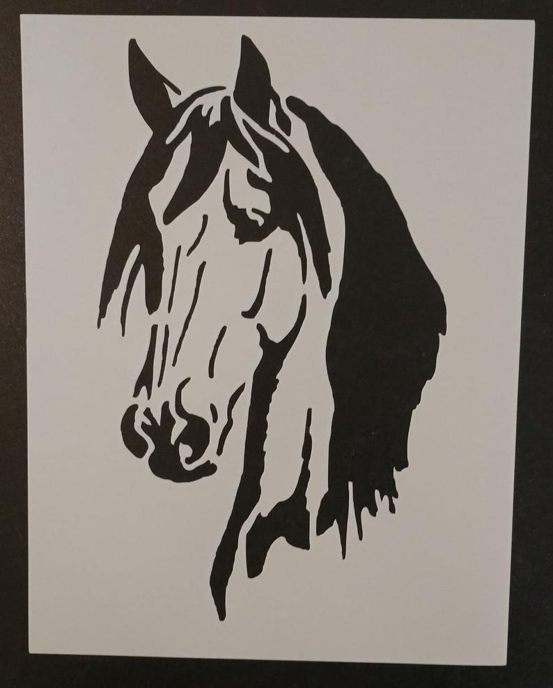Horse Head Custom Stencil FAST FREE SHIPPING Etsy horse-head-custom-stencil-fast-free-shipping-etsy