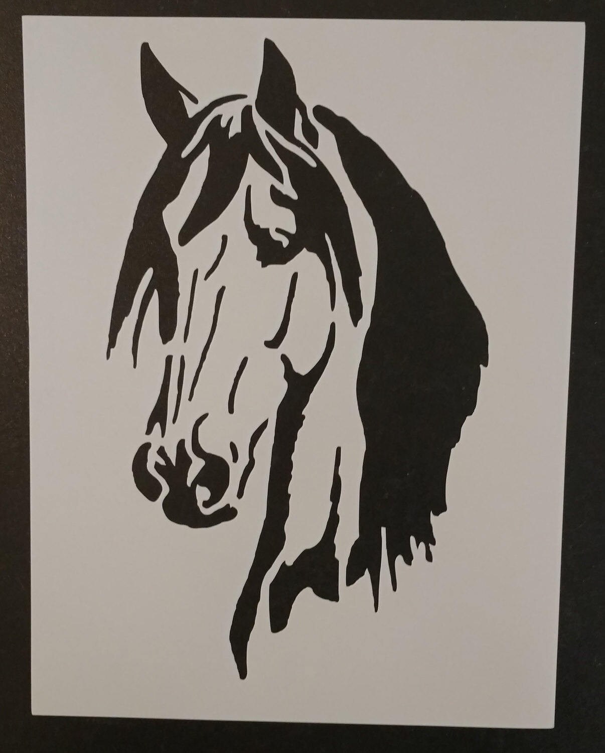 horse head custom stencil fast free shipping etsy