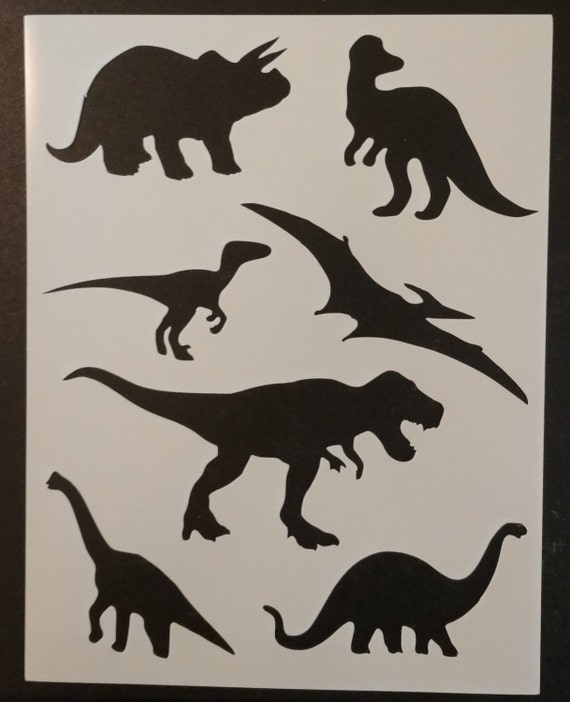 Download Free Dinosaur Dinosaurs T Rex Raptor Custom Stencil Fast Free Etsy SVG Cut Files
