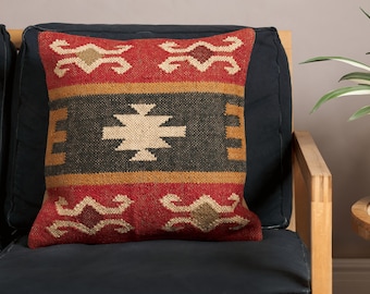 BIRA Jute Cushion Cover / Handwoven Jute Cushion Cover / Organic Jute Cushion in Striking Design