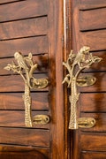 Brass Luxury Door Handle Parrot-Shaped 'Tamba' / Decorative Elegant Door Pull for Wardrobes, Drawers, Front Door