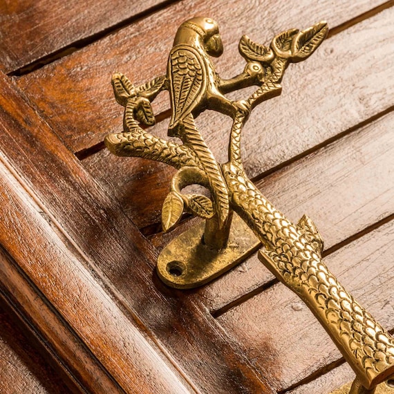 Parrot Shape Door Handle Vintage Beautiful Brass Handmade Victorian Style BM45 