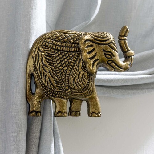 Elephant Curtain Tie Back Holder / Aluminium Cast Curtain Etsy